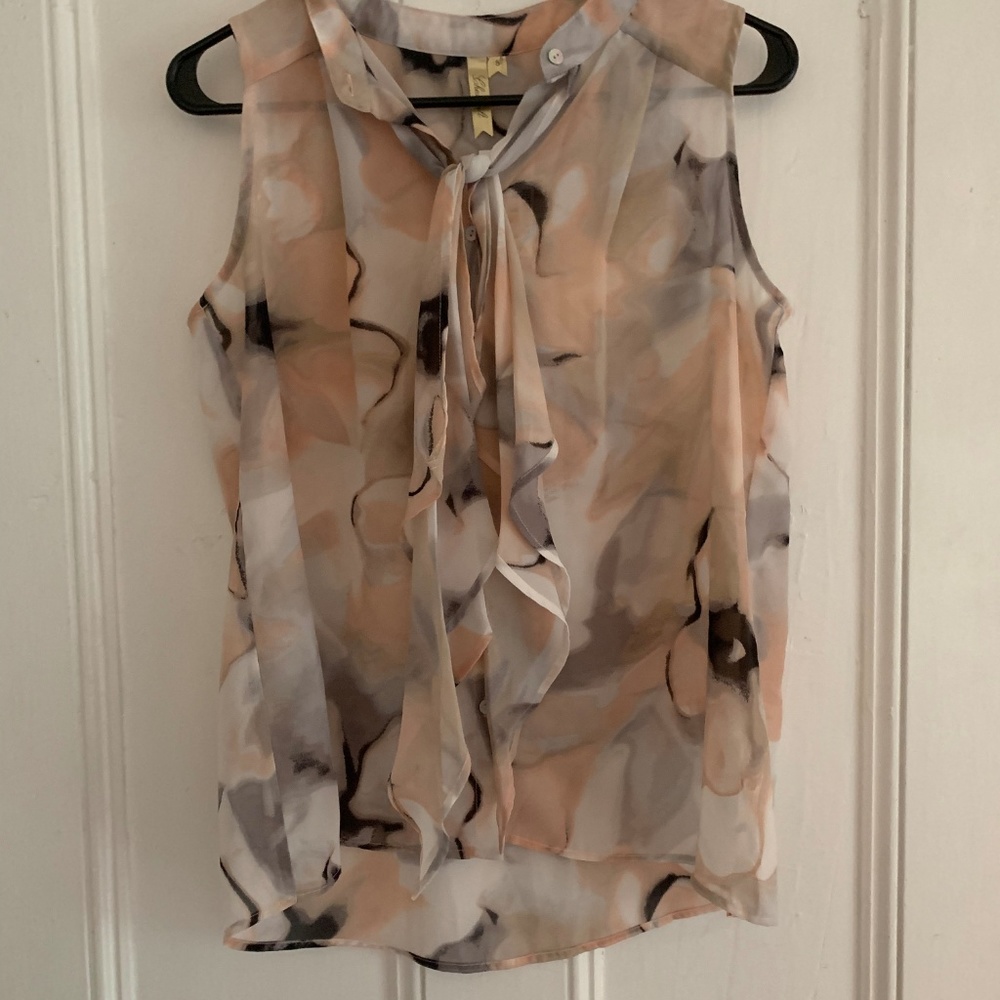 Sheer pink blouse